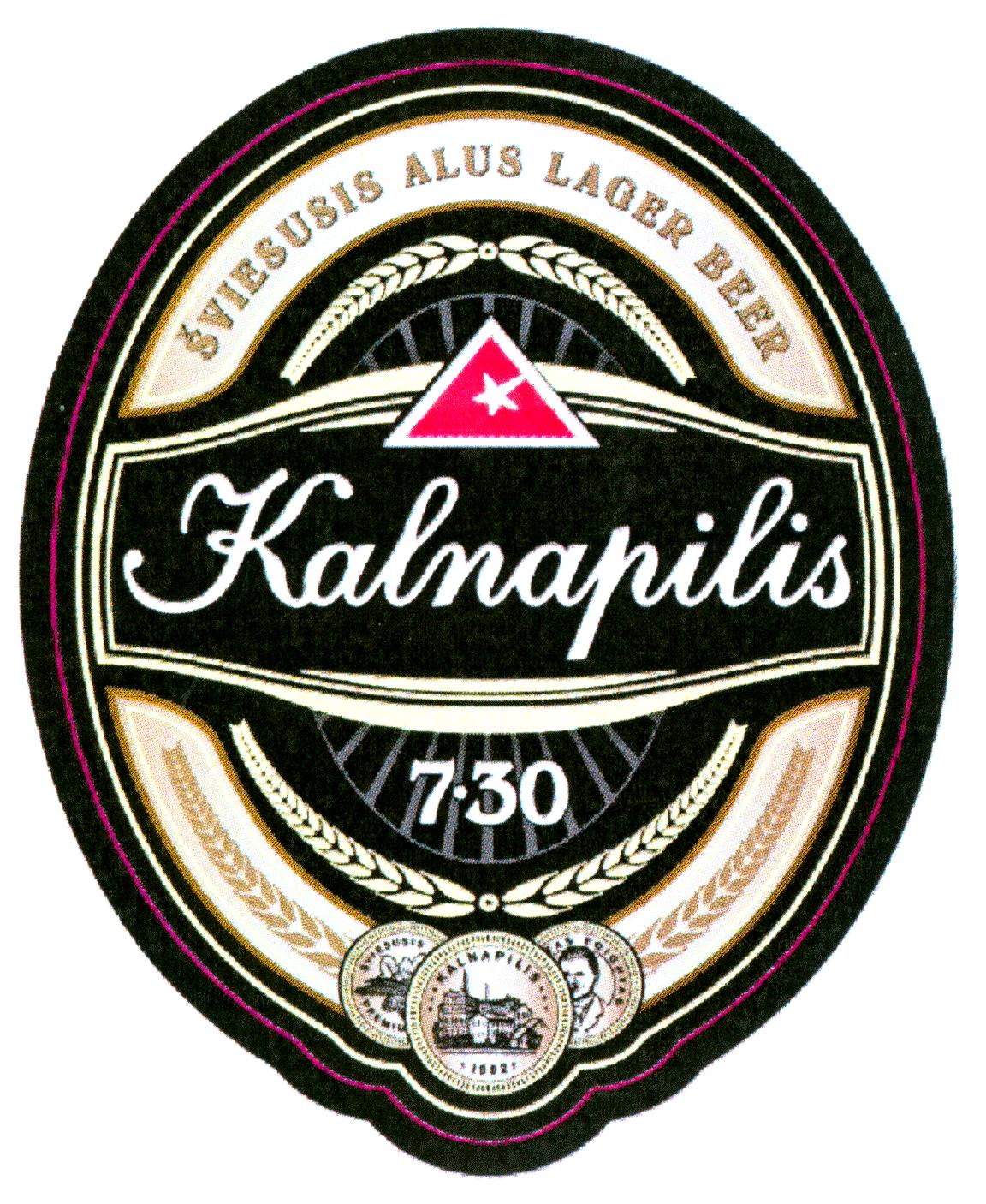 Prekės ženklas: Kalnapilis 7-30 ŠVIESUSIS ALUS LAGER BEER